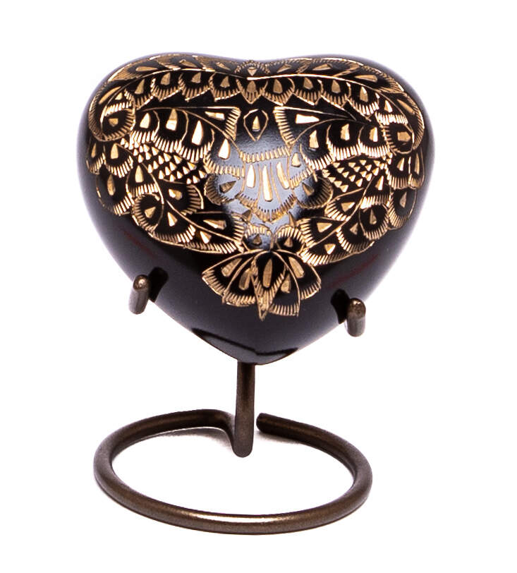 Black & Gold Heart Keepsake